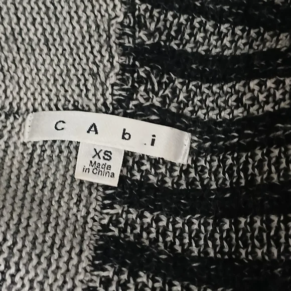 CAbi Black and Gray Open Front Cardigan - Picture 7 of 10